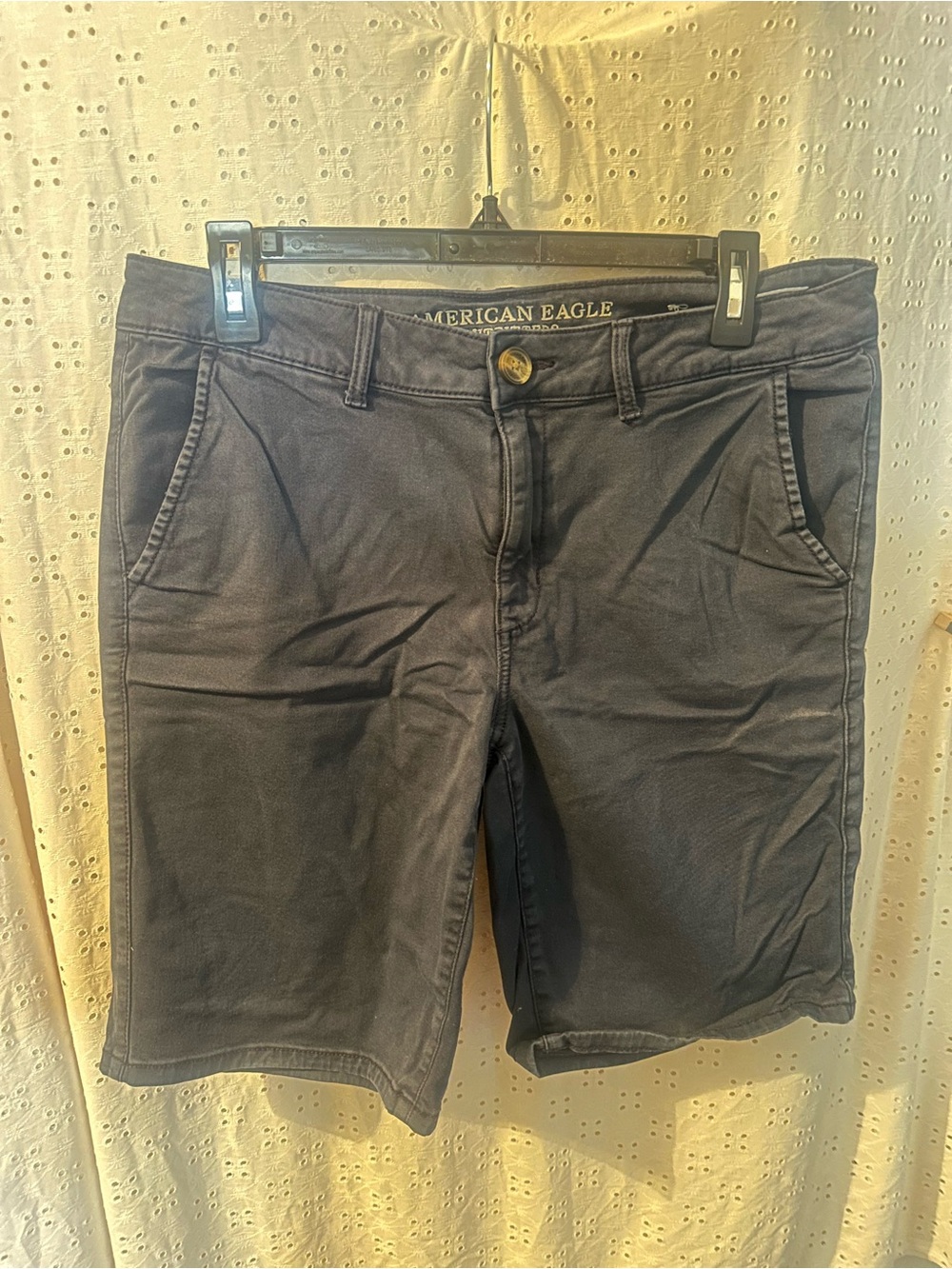 American Eagle Outfitters Women's Charcoal Chino Bermuda Shorts